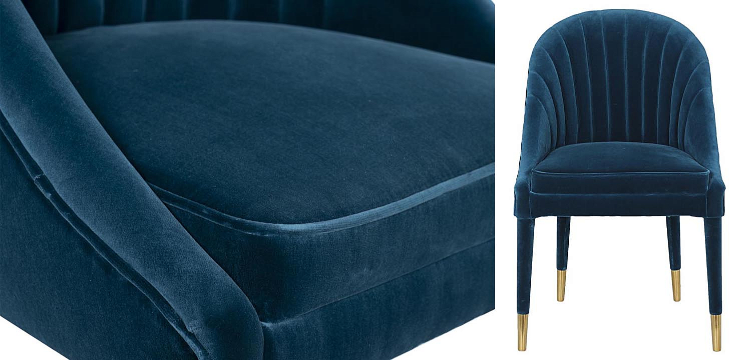 Стул Walton Chair blue velor Стул Walton Chair blue velor - Loft-Concept в Грозном