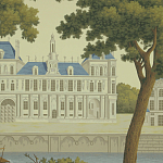 Обои ручная роспись Monuments of Paris Roberts on Sepia scenic paper варинант исполнения - 2 | Loft Concept в Грозном