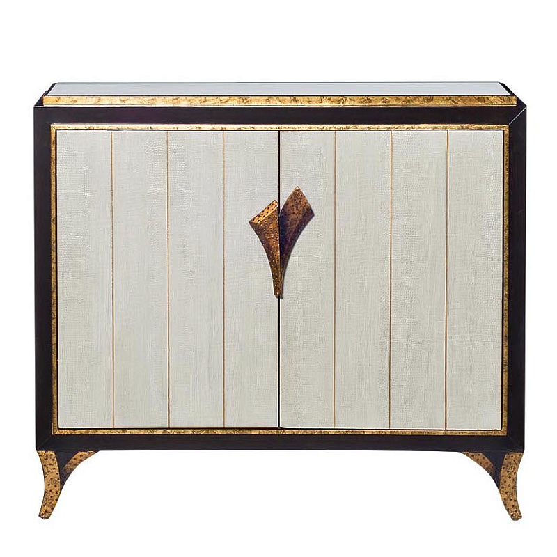 Комод Check mark Винтажное глянцевое золото с состаренным эффектом Бежевый в Грозном | Loft Concept 