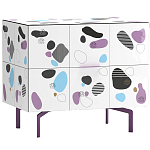 Тумба белая с рисунком Grande Graphstones варинант исполнения - 1 | Loft Concept в Грозном