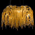 Люстра подвесная круглая с изогнутыми металлическими дугами и ниспадающими цепочками 65 см Atlantis Chain варинант исполнения - 8 | Loft Concept в Грозном