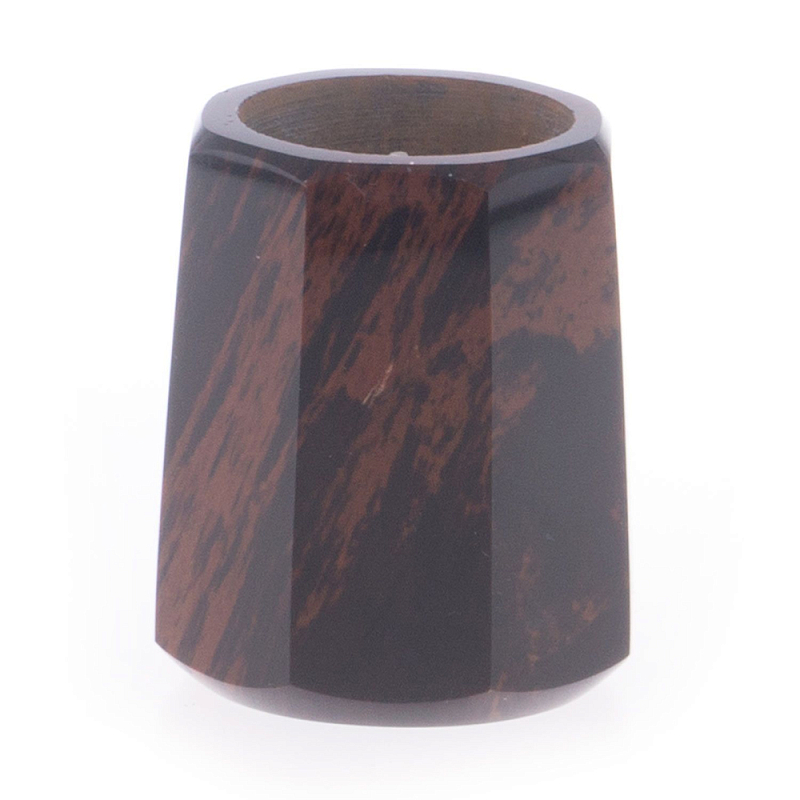 Подсвечник из натурального камня обсидиан со свечой Stone Candlestick Коричневый Подсвечник из натурального камня обсидиан со свечой Stone Candlestick Коричневый в Грозном | Loft Concept