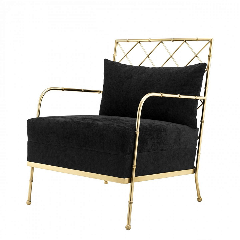 Кресло Eichholtz Chair Bahamas Черный Латунь Кресло Eichholtz Chair Bahamas Черный Латунь в Грозном | Loft Concept