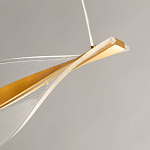 Люстра линейная с изогнутым плафоном Wave Line варинант исполнения - 9 | Loft Concept в Грозном