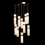 Люстра каскадная с прозрачными цилиндрическими плафонами Jenae Glass Tube Lighting варинант исполнения - 3 | Loft Concept в Грозном
