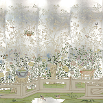 Обои ручная роспись Temple Newsam White Gold gilded silk варинант исполнения - 2 | Loft Concept в Грозном