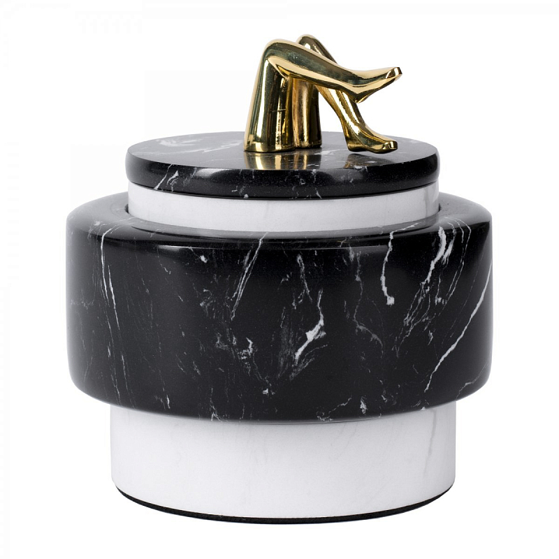 Шкатулка Kelly Wearstler SMALL MELANGE JAR Белый Черный Глянцевое золото Шкатулка Kelly Wearstler SMALL MELANGE JAR Белый Черный Глянцевое золото в Грозном | Loft Concept