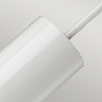 Подвесной светильник белого цвета с вытянутым цилиндрическим плафоном с косым срезом Elstead Lighting варинант исполнения - 4 | Loft Concept в Грозном