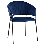 Стул в велюре синего цвета Horizon варинант исполнения - 1 | Loft Concept в Грозном