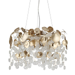 Люстра с декоративными подвесками из прозрачного стекла в форме монеток FAIRYTREE Light варинант исполнения - 1 | Loft Concept в Грозном