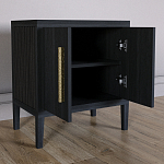 Тумбочка Primo с дверцами шпон Черный дуб варинант исполнения - 4 | Loft Concept в Грозном