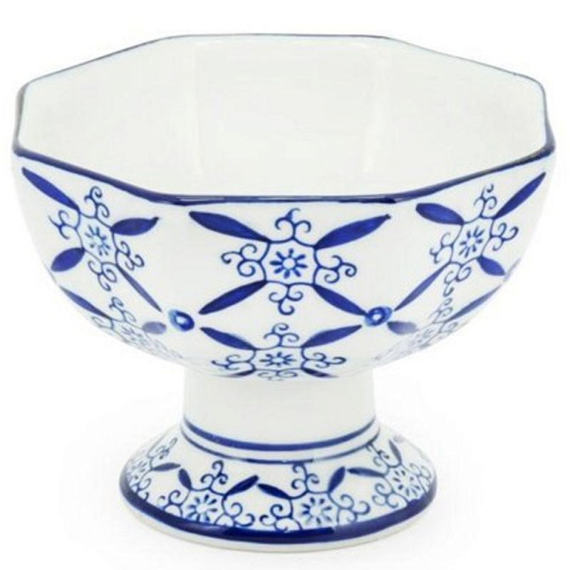 Салатник Bowl Chinoiserie D10 Белый Синий Салатник Bowl Chinoiserie D10 Белый Синий в Грозном | Loft Concept