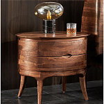 Прикроватный столик из дерева с 2-мя ящиками Moon Walnut Furniture варинант исполнения - 1 | Loft Concept в Грозном