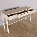 Дизайнерская Консоль с полкой и ящиком Primo Светлый дуб варинант исполнения - 6 | Loft Concept в Грозном