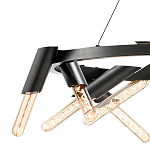 Люстра круглая с трубчатыми лампочками Vanguard Circle варинант исполнения - 2 | Loft Concept в Грозном