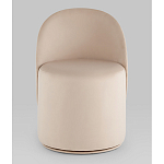 Пуф Loreen со спинкой вращающийся велюр молочный варинант исполнения - 4 | Loft Concept в Грозном