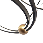 Люстра подвесная светодиодная с 4-мя кольцами черный металл Ring Horizontal варинант исполнения - 3 | Loft Concept в Грозном