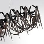 Люстра подвесная линейная с переплетенными металлическими лентами и цепочками Atlantis Chain варинант исполнения - 3 | Loft Concept в Грозном