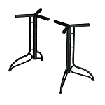 Обеденный стол с прямоугольной столешницей из стекла на черных металлических ножках White Marble варинант исполнения - 5 | Loft Concept в Грозном