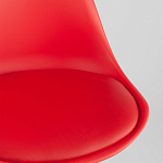 Стул с основой из пластика и мягким сиденьем Arvika Red варинант исполнения - 8 | Loft Concept в Грозном