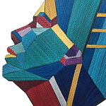 Арт объект на стену из нитей Девушка и Солнце wall panel Girl and Sun варинант исполнения - 1 | Loft Concept в Грозном