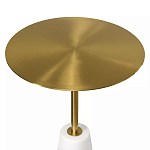 Кофейный столик с круглой столешницей на белом мраморном основании Original Foundation варинант исполнения - 4 | Loft Concept в Грозном