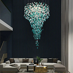 Люстра зеленая каскадная Green Light CascadeDroplet Chandelier варинант исполнения - 2 | Loft Concept в Грозном