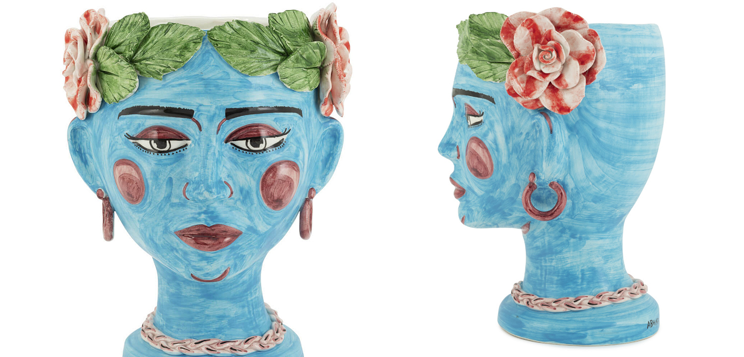 Ваза VASE HEAD SELVA COLOR Light blue - Loft-Concept в Грозном