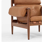 Кресло с деревянным каркасом и обивкой из натуральной кожи Medieval Furniture варинант исполнения - 6 | Loft Concept в Грозном