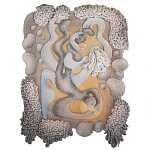 Тканый вручную монументальный настенный гобелен Soft Inception варинант исполнения - 4 | Loft Concept в Грозном