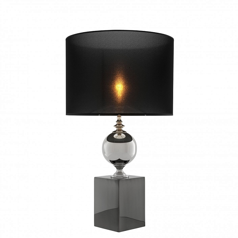 Настольная лампа Eichholtz Table Lamp Trowbridge M Никель Черный в Грозном | Loft Concept 