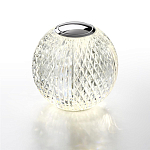 Настольная лампа с прозрачным шарообразным плафоном на цилиндрической подставке Crystal Globule варинант исполнения - 8 | Loft Concept в Грозном