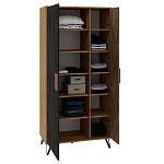 Шкаф двухдверный с 2-мя отделами с полками Stone Effect варинант исполнения - 4 | Loft Concept в Грозном