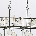 Люстра подвесная с 8-ю лампами и стеклянными круглыми подвесками Currey & Company варинант исполнения - 6 | Loft Concept в Грозном