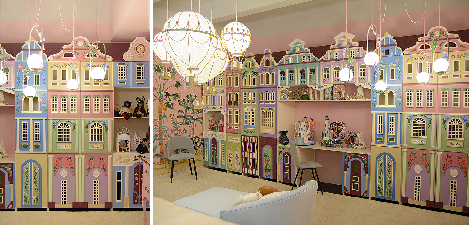 Шкаф Colorful Houses ручная роспись Шкаф Colorful Houses ручная роспись - Loft-Concept в Грозном