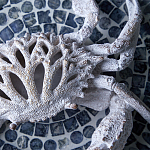 Статуэтка краб с детализированной текстурой в белом цвете Marine Accessories варинант исполнения - 8 | Loft Concept в Грозном