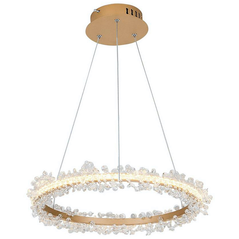Люстра Shining Rings One Gold Латунь Прозрачный Люстра Shining Rings One Gold Латунь Прозрачный в Грозном | Loft Concept