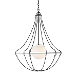 Подвесной светильник из тонких прутьев в форме колокола Forged Thin Rods варинант исполнения - 1 | Loft Concept в Грозном