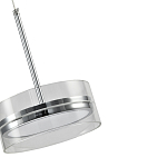 Подвесной светильник с прозрачным плафоном цилиндрической формы из акрила и стекла с пультом для регулировки света Glass Lamp Chromium варинант исполнения - 1 | Loft Concept в Грозном