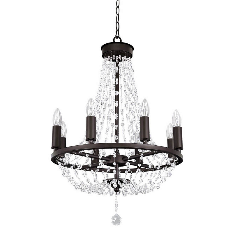 Люстра Brutal Crystal Chandelier 8 Черный Прозрачный Люстра Brutal Crystal Chandelier 8 Черный Прозрачный в Грозном | Loft Concept