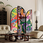 Ширма цветочный принт Colored Partition варинант исполнения - 2 | Loft Concept в Грозном