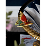 Чаша из прозрачного стекла с бронзовым рельефным ободком Eden Garden варинант исполнения - 5 | Loft Concept в Грозном