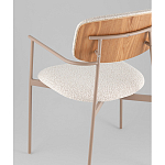 Стул Doe с подклокотниками молочный варинант исполнения - 3 | Loft Concept в Грозном