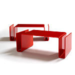 Дизайнерский кофейный стол Poltronova T01 Red Coffee Table варинант исполнения - 2 | Loft Concept в Грозном