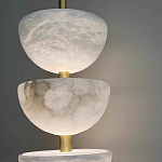 Бра с 3-мя мраморными плафонами в форме чаши Warm Marble Light варинант исполнения - 1 | Loft Concept в Грозном
