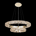 Люстра из 2-х колец с мозаичным хрустальным оформлением Sparks of Crystal варинант исполнения - 1 | Loft Concept в Грозном