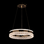 Люстра в виде кольца золотого цвета с прозрачными вставками Radiant Rail варинант исполнения - 3 | Loft Concept в Грозном