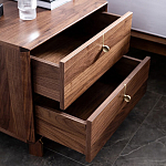Прикроватный деревянный столик с ящиками Moon Walnut Furniture варинант исполнения - 3 | Loft Concept в Грозном