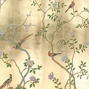 Обои ручная роспись Badminton Deep Rich Gold gilded paper