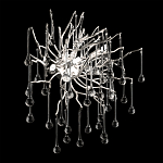 Бра с лучеобразным основанием и подвесками из прозрачного стекла в виде длинных капель Droplet Chandelier варинант исполнения - 10 | Loft Concept в Грозном